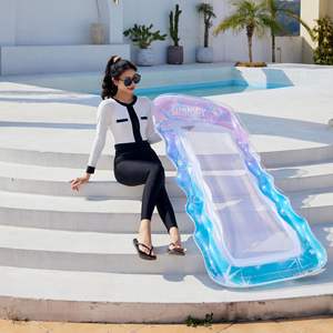 Sillón Flotante Inflable, Sofá Acuático de PVC con Diseño de Arcoíris y Cielo Estrellado, Tumbona para Piscina, Talla Adulto XLG-79 - Product Image 2