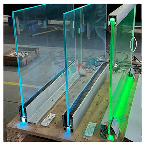 Main courante extérieure en aluminium à canal en U Rampe en verre à LED pour hôtels, centres commerciaux, balcons Barrières en verre pour balustrade, balcon Main courante - Product Image 3