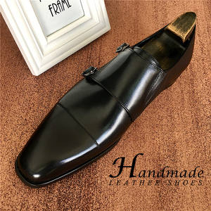 Zapatos italianos de cuero hechos a mano - nuevos zapatos formales de negocios para hombre, cuero vacuno de primera calidad, zapatos Monk, zapatos de monje - Product Image 5