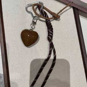 Fashion Heart Shaped Braided Rope Hand <b>Bag</b> Jewelry Charm Keychain Designer Mini Backpack Pendant Decoration Accessories - Product Image 4