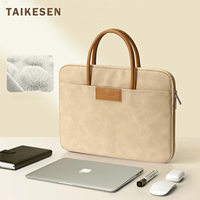 Housse pour ordinateur portable en cuir PU de qualité économique classique de 13/14/15/16 pouces, sac à documents, mallette pour Macbook Air Pro