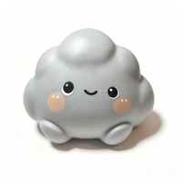 Jumbo Süße Wolken-Squishy-Spielzeug Langsam Aufsteigende Wellenwolke mit Niedriger Farbsättigung in Macaron-Farben Handflächengroß zum Kneten und Quetschen für Stressabbau