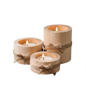 Wooden Rectangle Durable <b>Tea</b> Light Holder Set Handmade Eco Friendly Christmas Home Decoration - Product Image 5