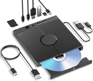 Lecteur Blu-ray externe 7-en-1, <span class=keywords><strong>graveur</strong></span> externe USB, prend en charge les disques de 100 Go, ports USB 3.0/Type-C/SD/TF pour Windows, MacOS, Linux - Product Image 1
