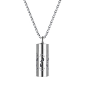 Flacon de parfum en acier inoxydable, diffuseur d'aromathérapie, pendentif médaillon - Product Image 3
