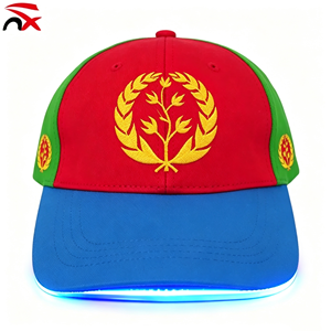 Gorra de Visera con Diseño de la Bandera de Eritrea, Luminosa con LED, de Algodón, al por Mayor, para Promoción - Product Image 1