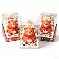 Décorations de Noël : Élan, Père Noël, Bonhomme de neige, Renne – Jouets à presser anti-stress musicaux pour la décoration de bureau et l'ambiance festive
