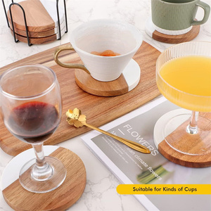 Vendita calda su misura di marmo sottobicchiere Set regali di nozze-Acacia sottobicchiere <span class=keywords><strong>in</strong></span> <span class=keywords><strong>legno</strong></span> per bevande porta tazze - Product Image 4