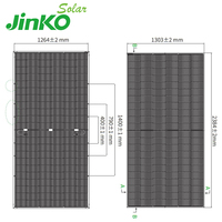 Panneau solaire photovoltaïque bifacial double vitrage Jinko Tiger Neo N-type 66HL5-BDV 725W 730W 735W 710W 715W 720 Watt