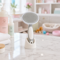 Brosse démêlante professionnelle en acier inoxydable pour animaux de compagnie, simple et sûre pour chiens et chats de grande taille, outil de retrait des poils sous le pelage