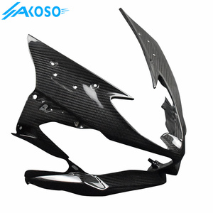 AKOSO-Cache-phare avant en fibre de carbone sec 3K pour moto <span class=keywords><strong>Kawasaki</strong></span> ZX-6R 2019 <span class=keywords><strong>2020</strong></span> 2021 2022 2023 2024 - Product Image 2
