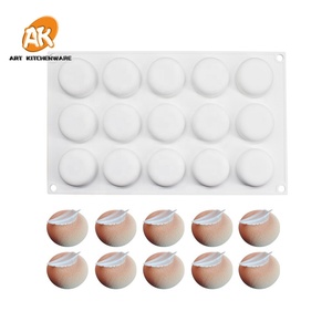 Stampo in Silicone AK con 15 Cavità a Forma Oblata <span class=keywords><strong>per</strong></span> Gelato, Cioccolato, <span class=keywords><strong>Candele</strong></span>, Torte e Sapone - Product Image 6