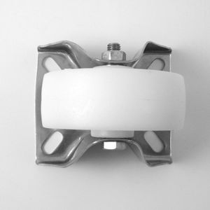 Rueda fija de placa de acero inoxidable blanca SKU 7110021 Piezas de rueda de 150 mm de diámetro - Product Image 3