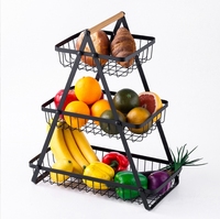 Panier de rangement de fruits détachable à 2/3 niveaux pour la cuisine, panier en fil métallique pour les fruits, les légumes et les collations, organisateur et rangement de comptoir