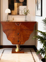Table de canapé en bois massif, buffet de salon, console d'entrée de luxe sculptée de style médiéval, armoire décorative