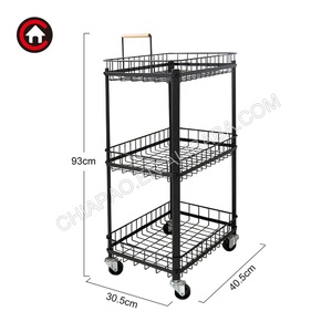 Estante de utilidad, estante de cocina de baño de 3 niveles, carrito rodante de Metal grande, carrito de cocina, organizadores de cocina, carrito de almacenamiento - Product Image 5