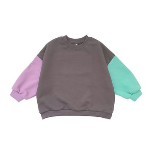 Sudadera de Manga Larga con Bloques de Color para Bebés, Estilo Simple, Cuello Redondo, para Niños Pequeños - Product Image 6