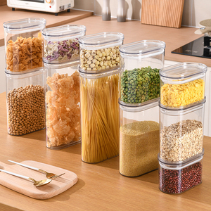 المطبخ واضحة منظم الحبوب البلاستيكية محكم تخزين الطعام الأرز - Product Image 3