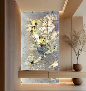 หินแกรนิตธรรมชาติหรูหรา ดีไซน์ทันสมัย ขายดี รุ่นอัลพินัส บราซิล สีขาวโปร่งแสง แผ่นใหญ่ ขัดเงา สำหรับวิลล่า - Product Image 4