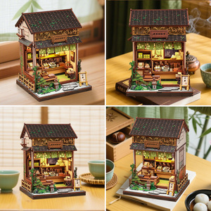 CuteBee Kurihara Sweet Shop Wooden <b>DIY</b> Miniature House Model Building <b>Kit</b> For Adults And Teens - Product Image 2