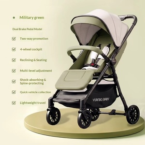 Poussette bébé en métal pliable légère avec siège réversible inclinable portable pour bébés de 0 à 6 mois - Product Image 6