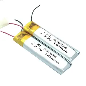 550938 작은 리튬 폴리머 배터리 165mah 3.7v 헤드셋 배터리