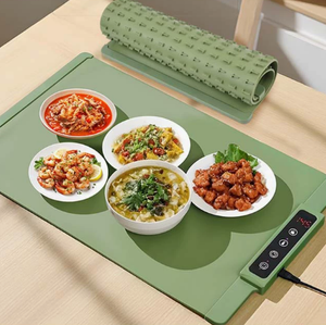 New Digital Display Portable Electric Warming Tray Food Warmer Plate Foldable Timed Food Fast Heating Mat Electric Warming Tray - Product Image 1