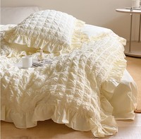 Ensemble de literie populaire 100% Polyester Seerucker Ripple 100% ensemble de literie en microfibre