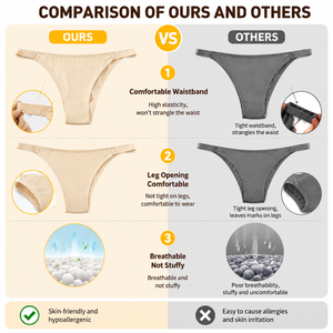 <span class=keywords><strong>Tanga</strong></span> sans couture en polyamide taille basse pour femme, string sexy en maille unie, sous-vêtements féminins - Product Image 4