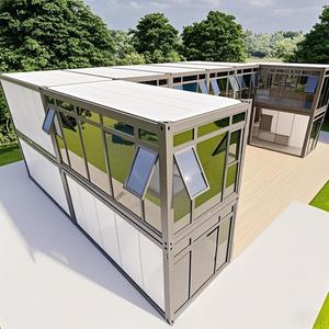 20ft sang trọng đúc sẵn Di động Tiny nhà sẵn sàng để tàu 2 phòng ngủ phòng tắm nhà bếp gấp mở rộng container nhà - Product Image 1