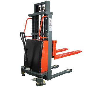 Yarı elektrikli forklift kamyon 1.5 ton hidrolik walkie elektrikli palet istifleyici - Product Image 1
