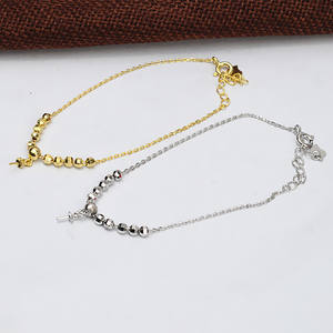 Women's DIY Accessories Set Fine Beaded Bracelet Adjustable S925 Silver <b>Chain</b> 10 Silver Beads 1 Necklace Handmade Empty Pearl - Product Image 1