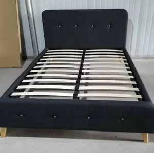 Cabecero ancho Cama tapizada con costuras decorativas Respaldo cómodo - Product Image 6