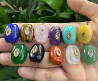 Perles en forme de baril JF8498 à grand trou, incrustées de pierres précieuses naturelles et de zircon, multicolores, perles intercalaires lâches pour la fabrication de bijoux DIY