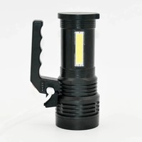 Lampe de poche LED haute puissance, torche étanche rechargeable, lumière latérale, lampe de poche portable, lampe de camping et de randonnée