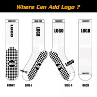 Chaussettes de football avec logo personnalisé Design gratuit Chaussettes de sport antidérapantes pour hommes Chaussettes de football personnalisées