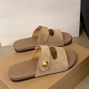 Nuevas sandalias de verano 2025 para mujer, de diseño romano tipo Birkenstock, con hebilla metálica, de punta abierta, planas, premium, para playa y vacaciones. - Product Image 1