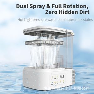 Lavadora, Esterilizador y Secador de Biberones con Desinfección a Vapor y Almacenamiento para 4 Sets, Blanco - Product Image 2