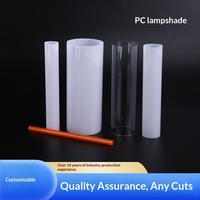 Couverture de lampe LED : Tube diffuseur de lumière en PC, blanc laiteux, haute transparence, tube décoratif rond