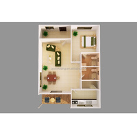 Maison Modulaire de Luxe Haute Technologie 2026 en EPS et Ciment, Prête à l'emploi, Anti-Ouragan, Écologique, Préfabriquée, pour Salle de Bain, Bureau, Bâtiment, Salle de Sport