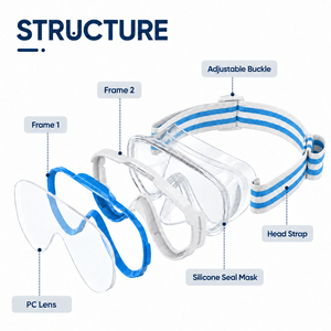 Masque de plongée pour jeunes, lunettes de plongée junior avec joint en silicone confortable, sangle de tête réglable pour la plage - Product Image 3