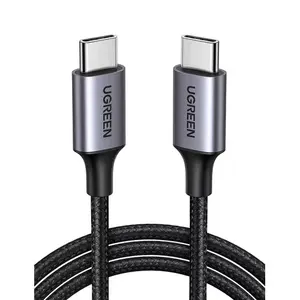 Câble de données Ugreen USB-C vers USB-C de 2 m avec gaine tressée en nylon, charge rapide 60 W, conducteur en cuivre pur, compatible avec MacBook - Product Image 1