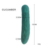 Vibrateur Masseur à Piles Mini Baguette Vibrante AV, Godemiché Vibrant en Forme d'Aubergine, Jouet Sexuel Fruits et Légumes, Vibrateur pour Masturbation Féminine
