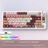 Teclado Mecánico HJSDZHI YG75 de 80 Teclas, 75%, Tri-Modo, Gasket, Intercambiable en Caliente, RGB, Perilla de Volumen, para Juegos y Oficina