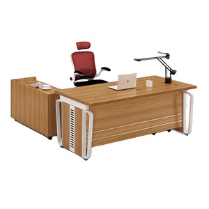 Classico moderno in legno mobili da ufficio grande L forma di lavoro Executive scrivania da ufficio - Product Image 1