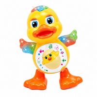 Jouet musical écologique en forme de canard dansant avec ailes lumineuses pour le jeu sensoriel des tout-petits, cadeau d'apprentissage précoce