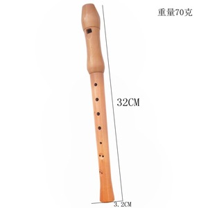 Wholesale Factory Made Orff Natural Wood Color Recorder Flute, Long & Short Flute for Kids, Children Musical Instrument - Product Image 3