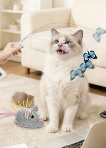 Smart <strong>Cat</strong> Teaser <strong>Wand</strong> with Automatic Fluttering Motion to Stimulate Hunting Instinct - Product Image 4