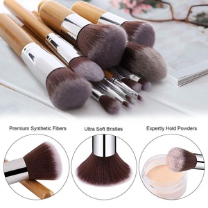 <span class=keywords><strong>Amazon</strong></span> vente Chaude BS-MALL Synthétique Bambou 11 pièces maquillage brosse ensemble avec éponge - Product Image 6