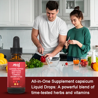 Extrait de Poivre Liquide en Gouttes, Baies d'Aubépine, Vitamine D3 K2, Racine de Betterave, Gouttes de Curcuma, Compléments Alimentaires